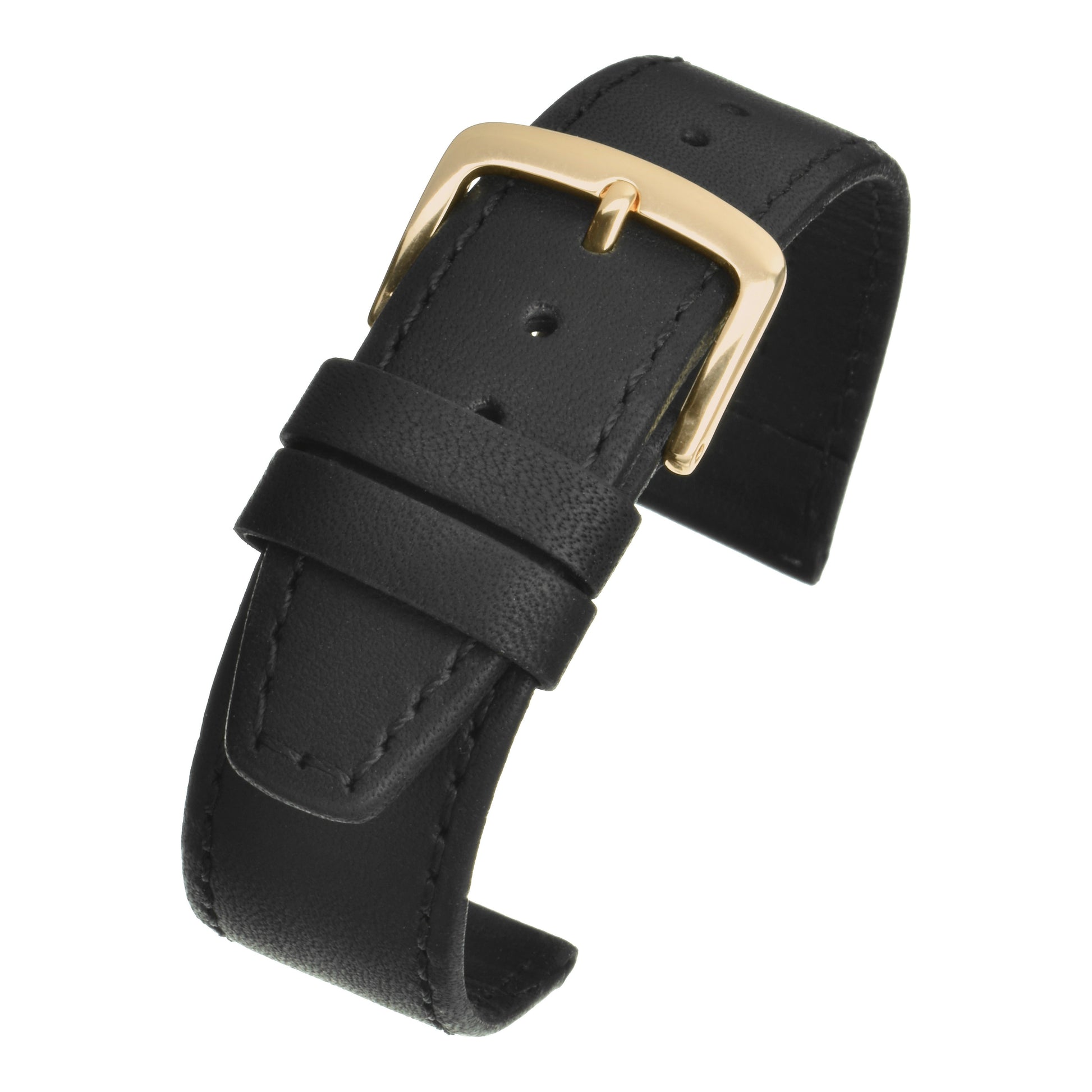 Water Resistant Stitched Leather Watch Strap