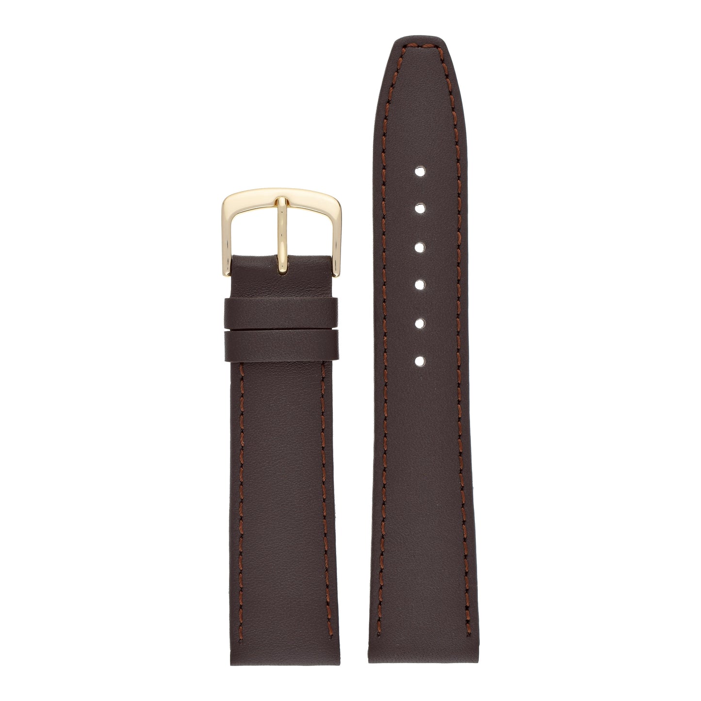 Water Resistant Stitched Leather Watch Strap