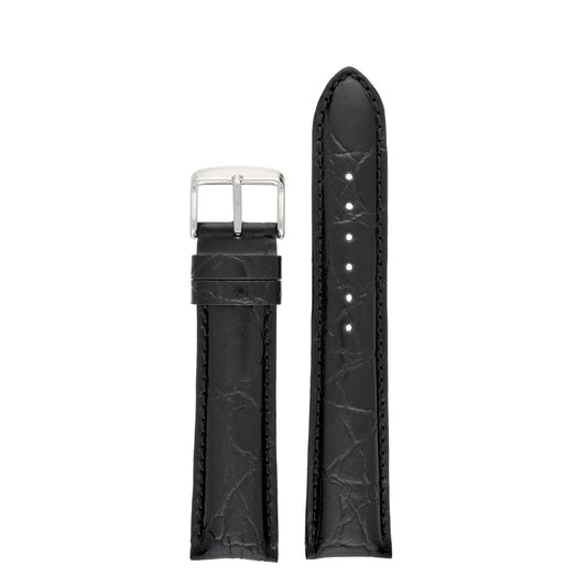 Classical Crocodile Grain Leather Watch Strap