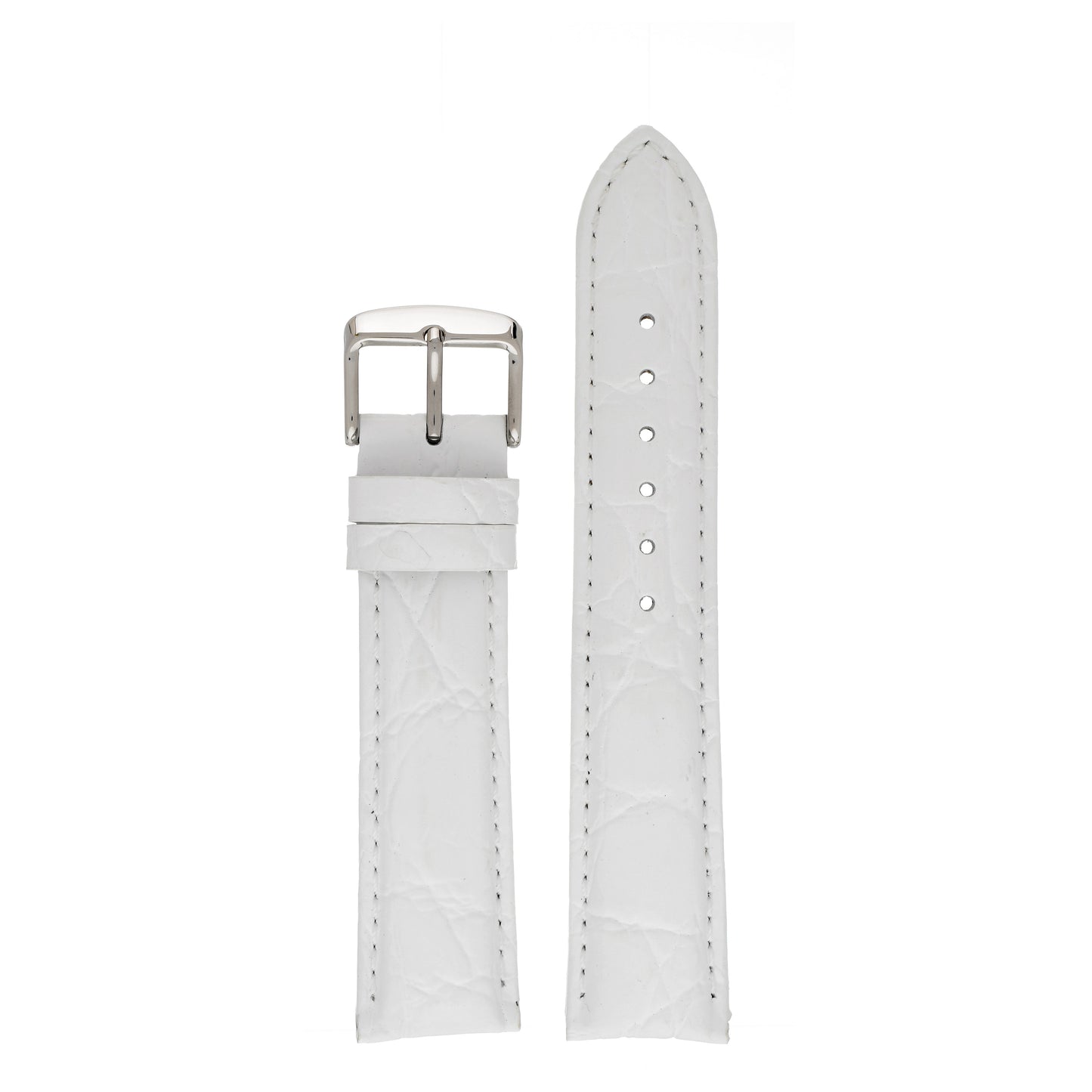 Classical Crocodile Grain Leather Watch Strap