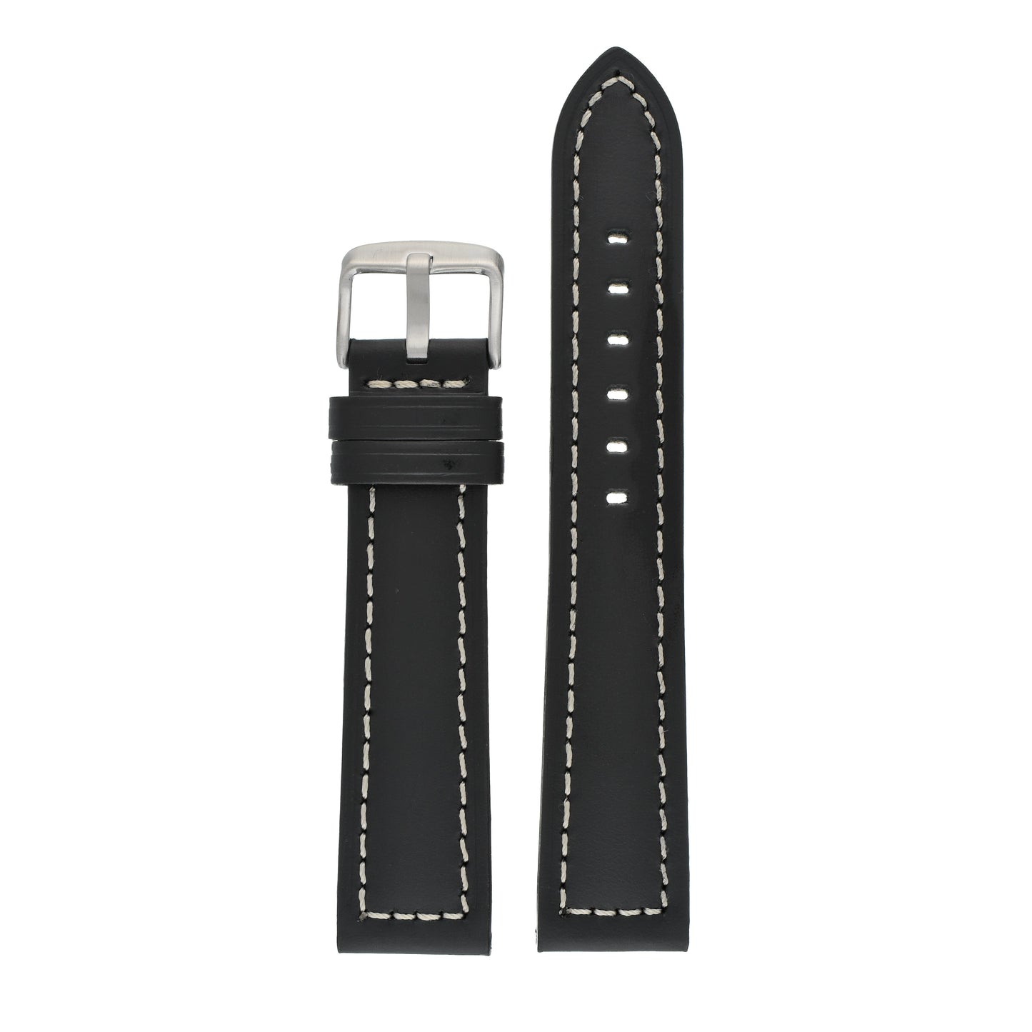 Modern Cut Edge Leather Watch Strap
