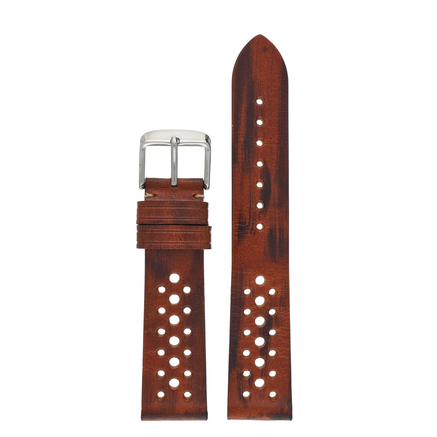 Perforated Hand Finished Leather Watch Strap