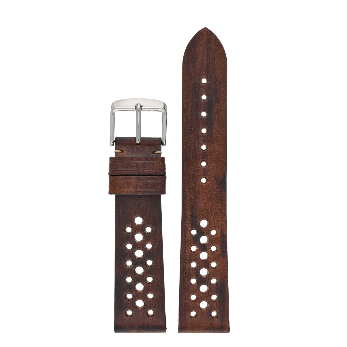 Perforated Hand Finished Leather Watch Strap