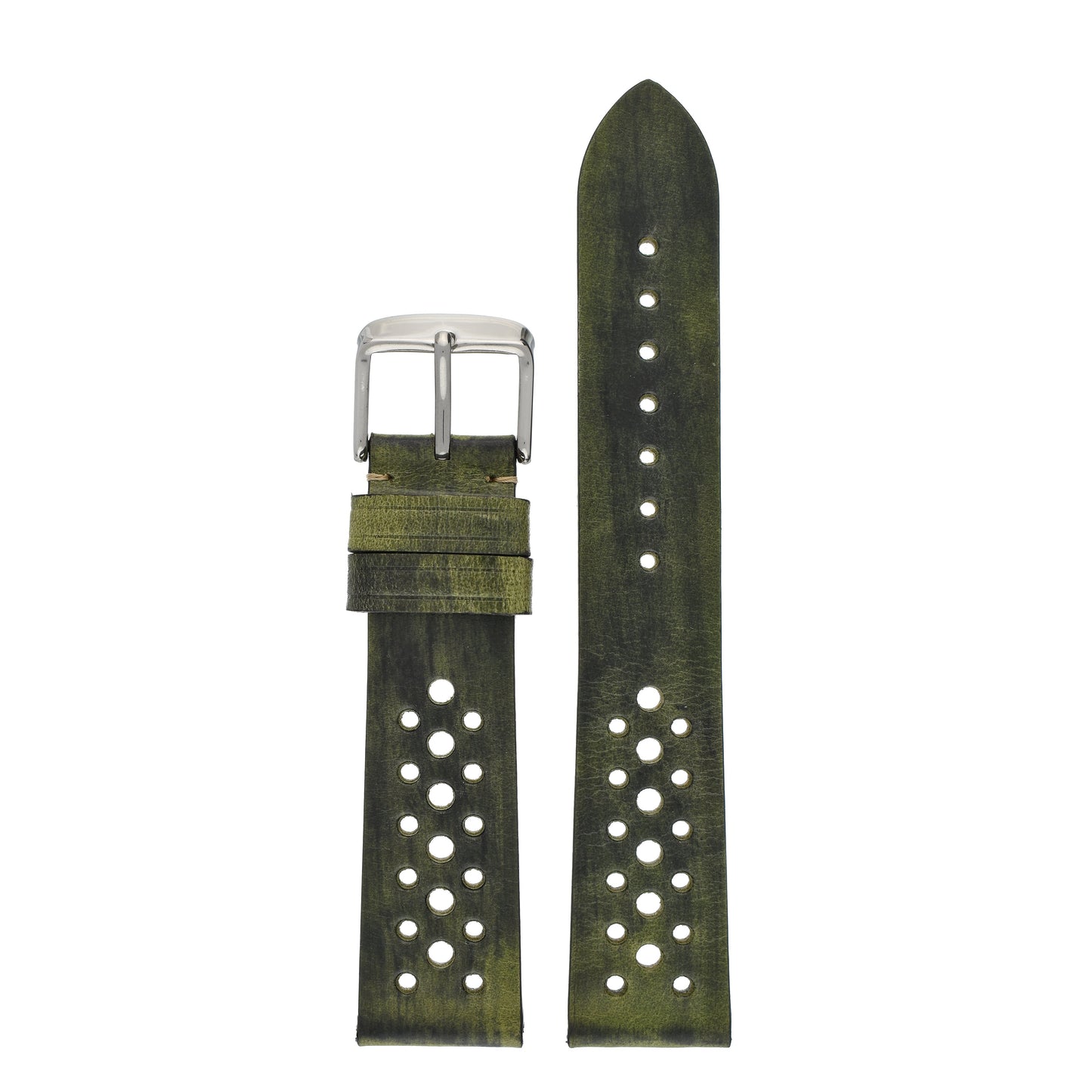 Perforated Hand Finished Leather Watch Strap