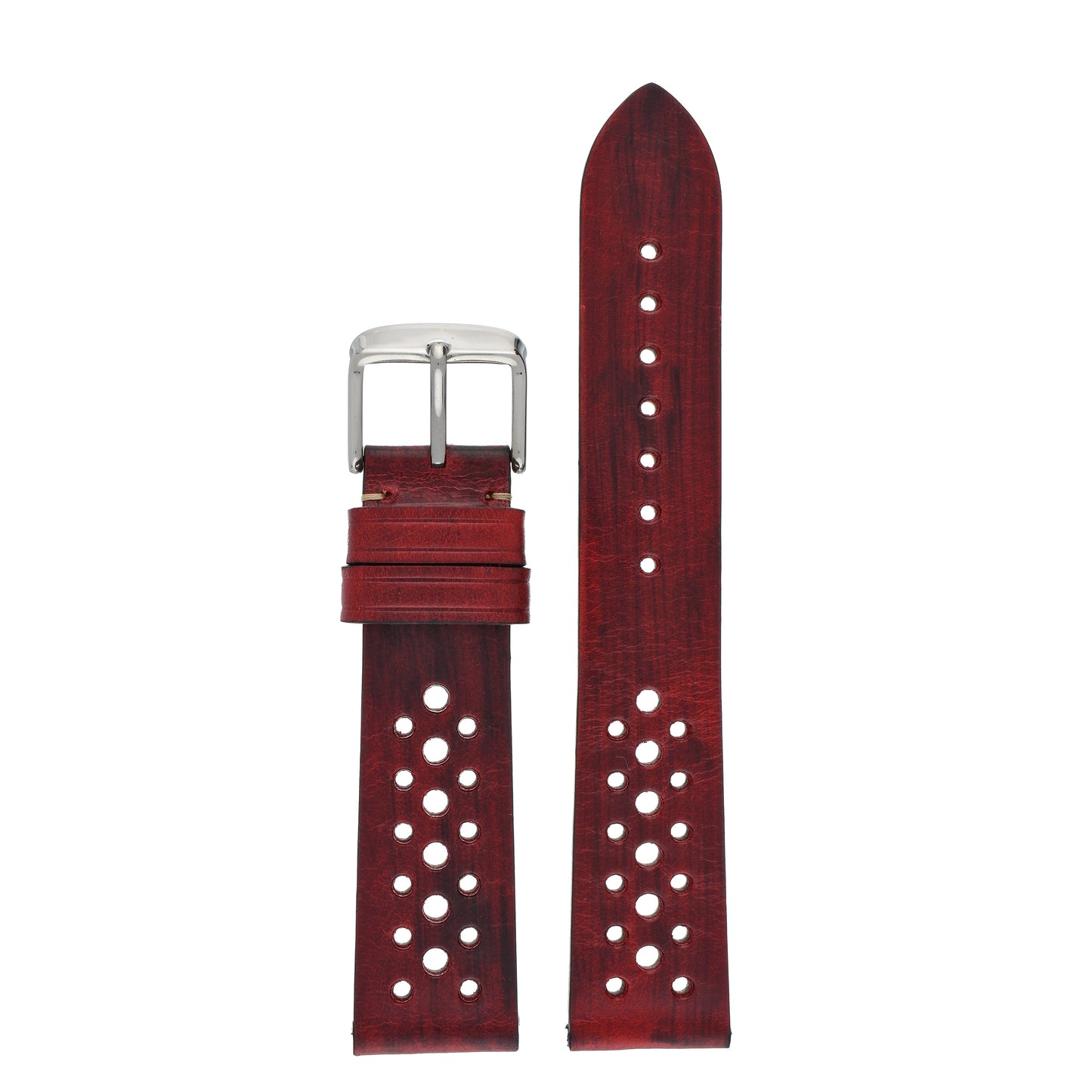 Perforated Hand Finished Leather Watch Strap