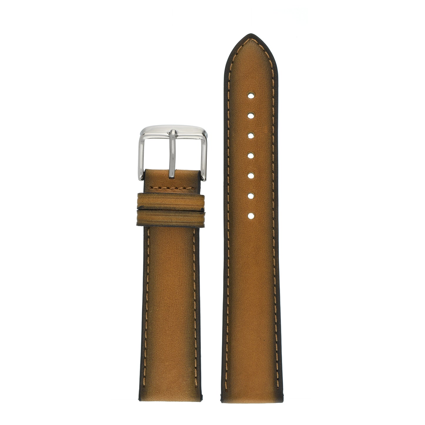 Hand Burnished Leather Watch Strap
