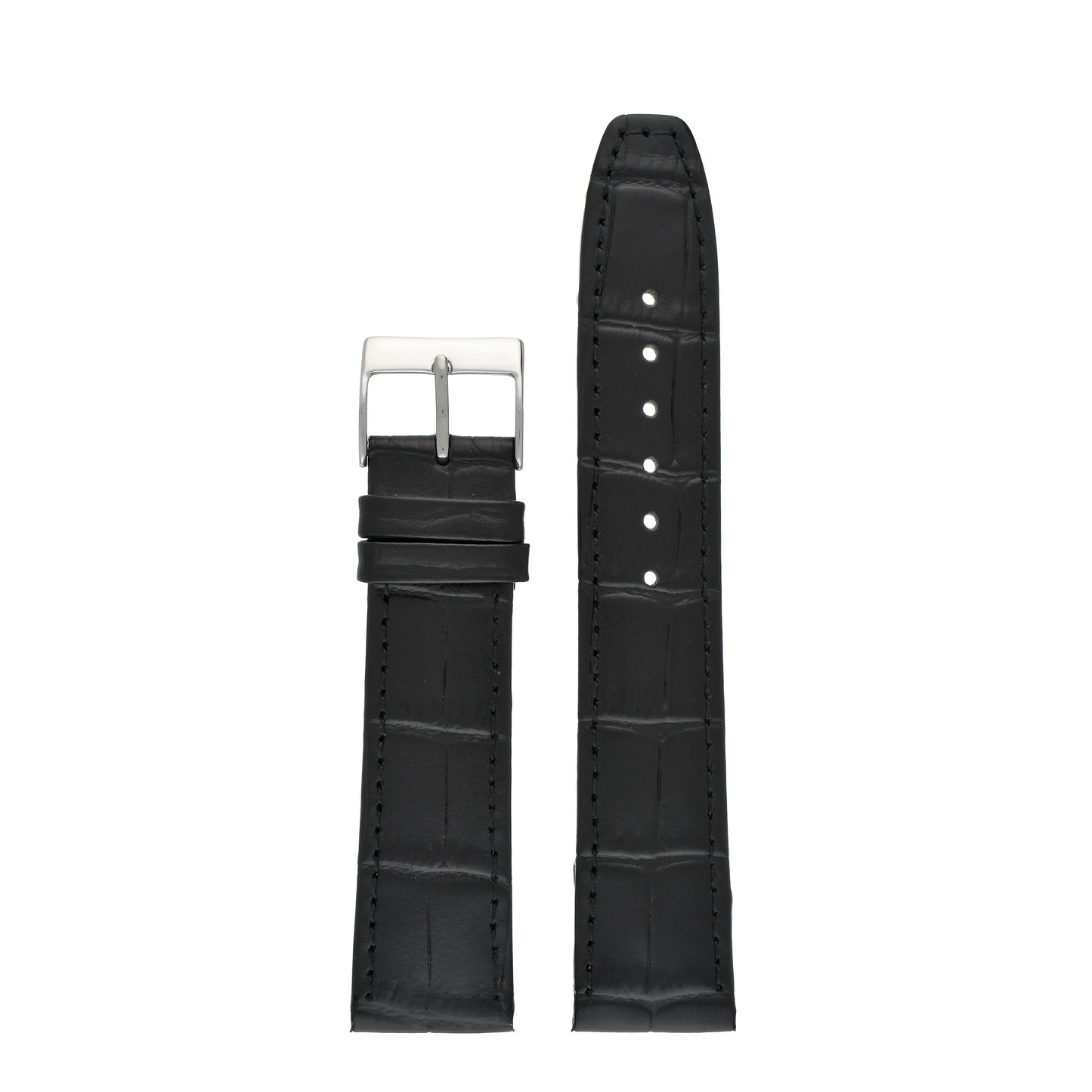 Open Ended Crocodile Leather Watch Strap