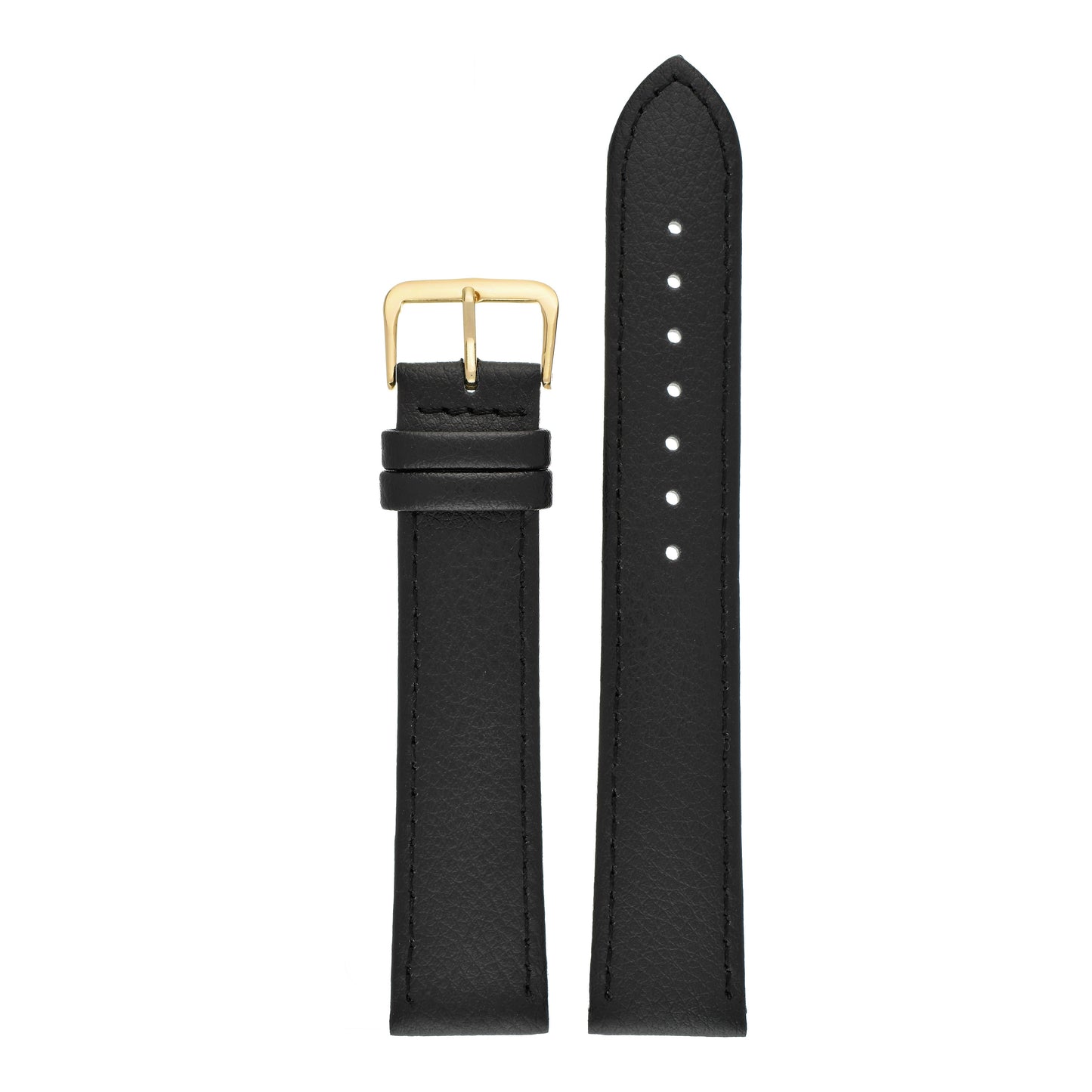 XL Buffalo Grain Stitched Leather Watch Strap