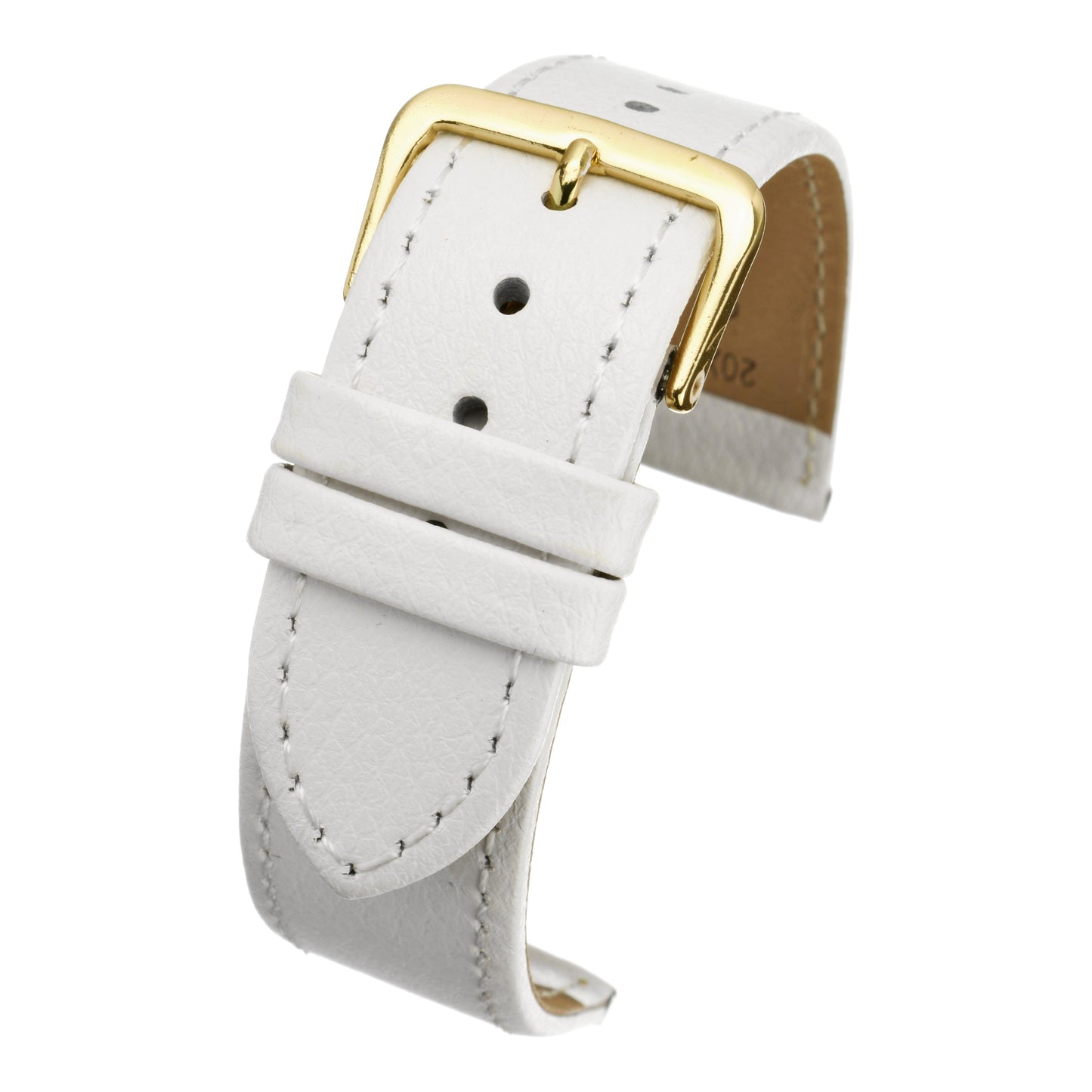 XL Buffalo Grain Stitched Leather Watch Strap