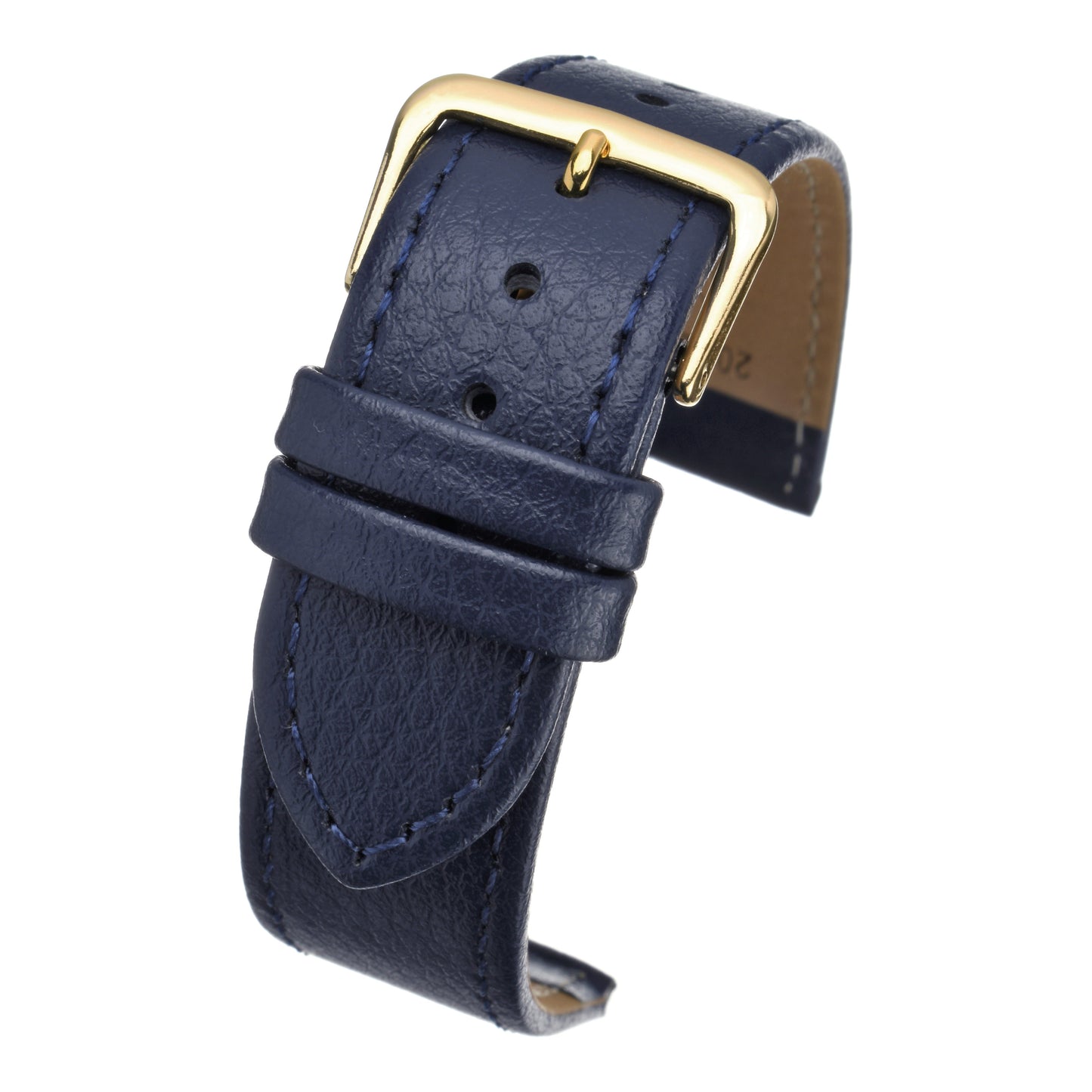 XL Buffalo Grain Stitched Leather Watch Strap