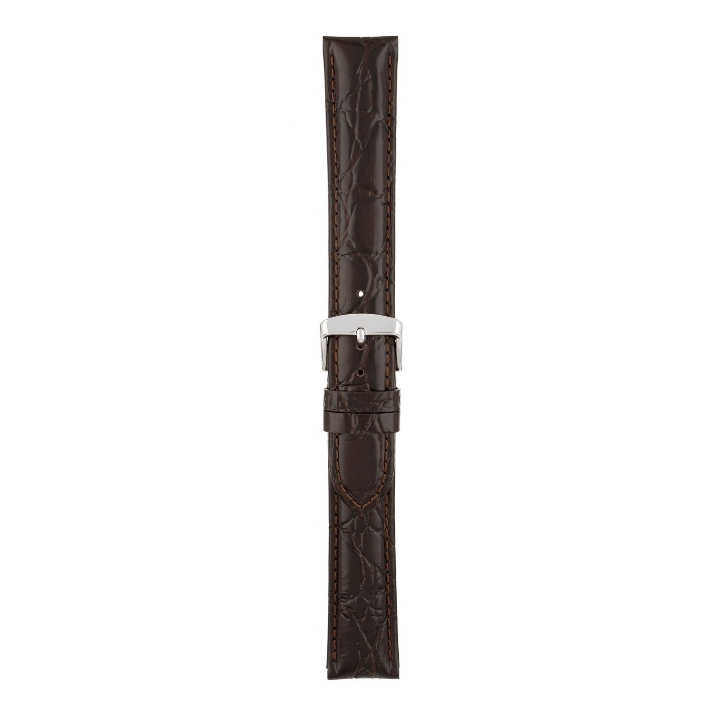 XL Classical Crocodile Grain Leather Watch Strap