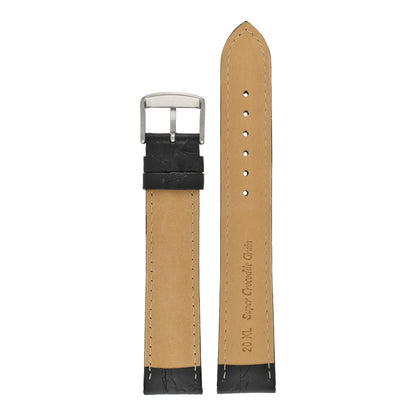 XL Classical Crocodile Grain Leather Watch Strap
