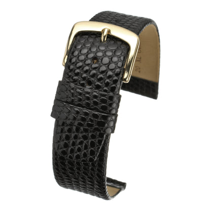 XL Flat Lizard Grain Leather Watch Strap