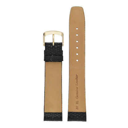 XL Flat Lizard Grain Leather Watch Strap