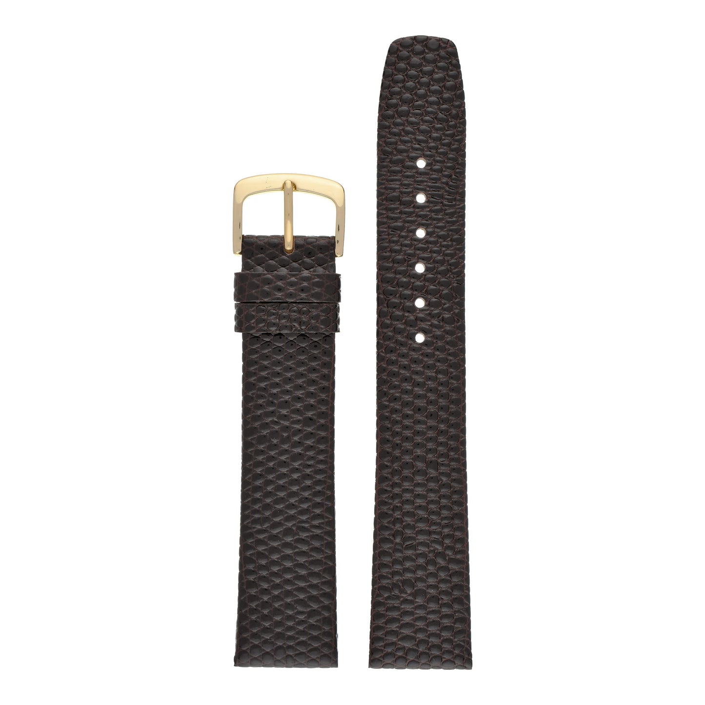 XL Flat Lizard Grain Leather Watch Strap