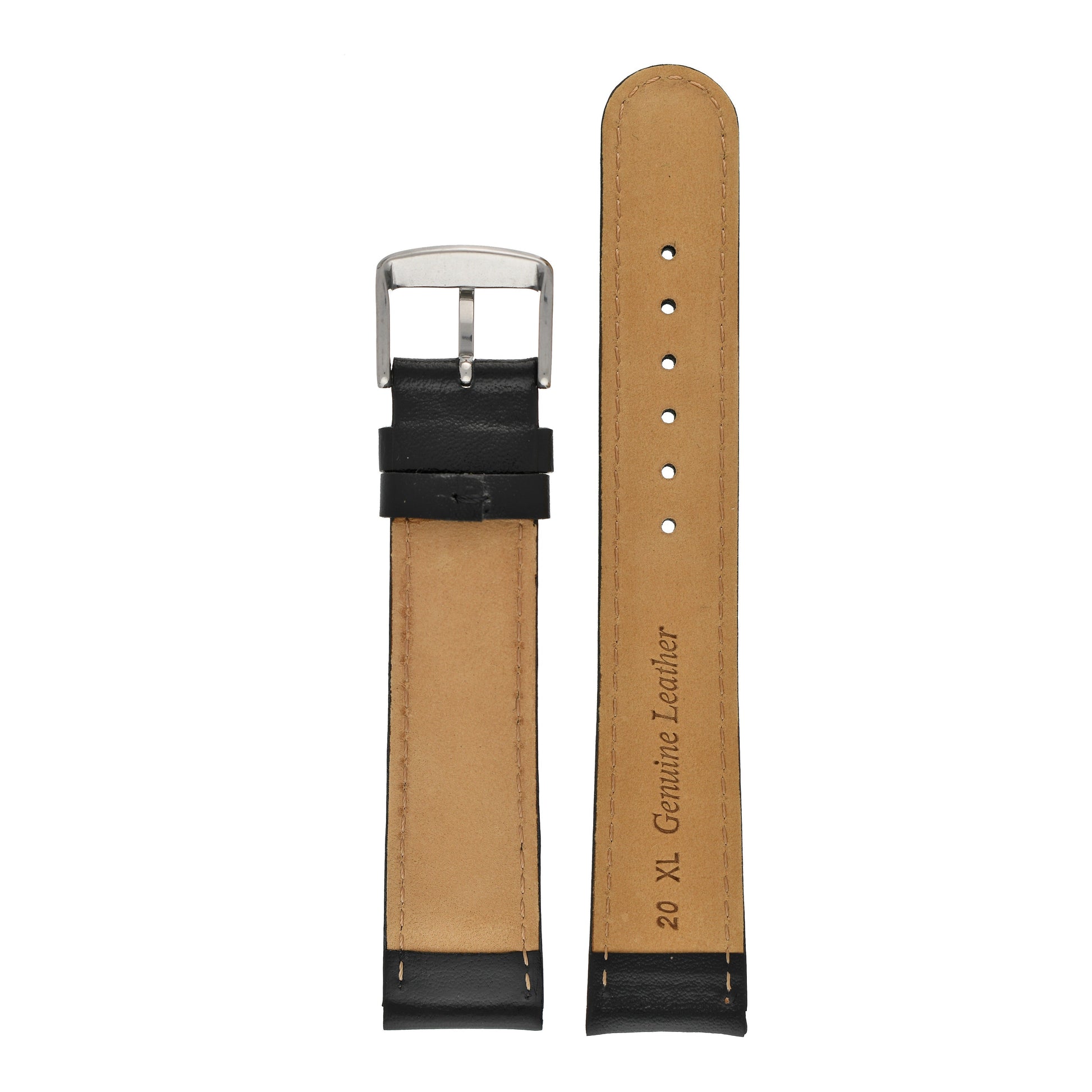 XL Padded Stitched Leather Watch Strap