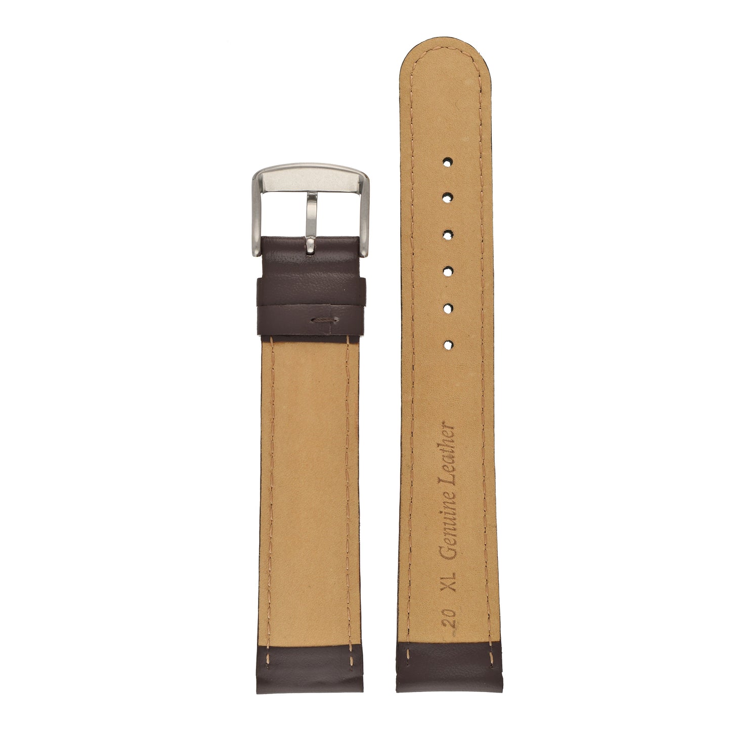 XL Padded Stitched Leather Watch Strap