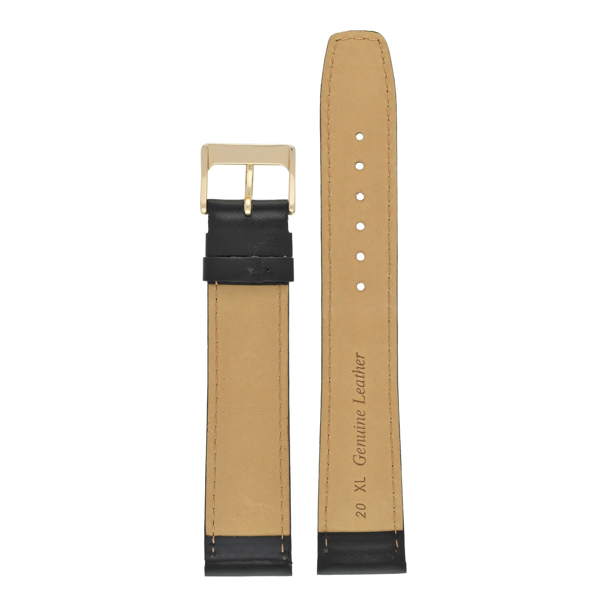 XL Plain Stitched Leather Watch Strap